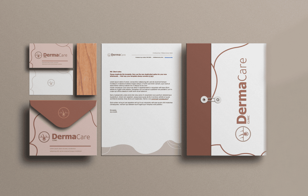 white paper with tan, beige and dusky pink designs for an earthy, natural and flesh tone feel